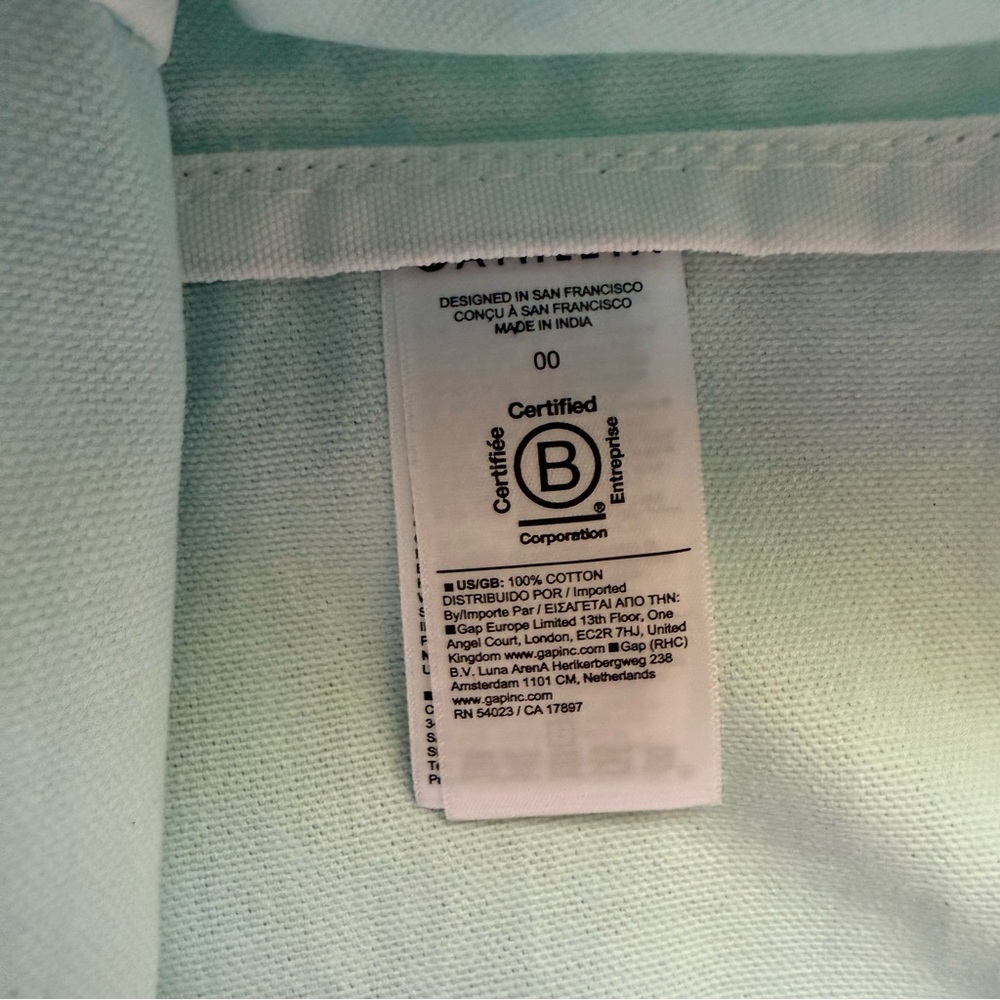 Athleta Blue Canvas Tote Bag with Ombré Design - Picture 4 of 8